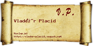Vladár Placid névjegykártya